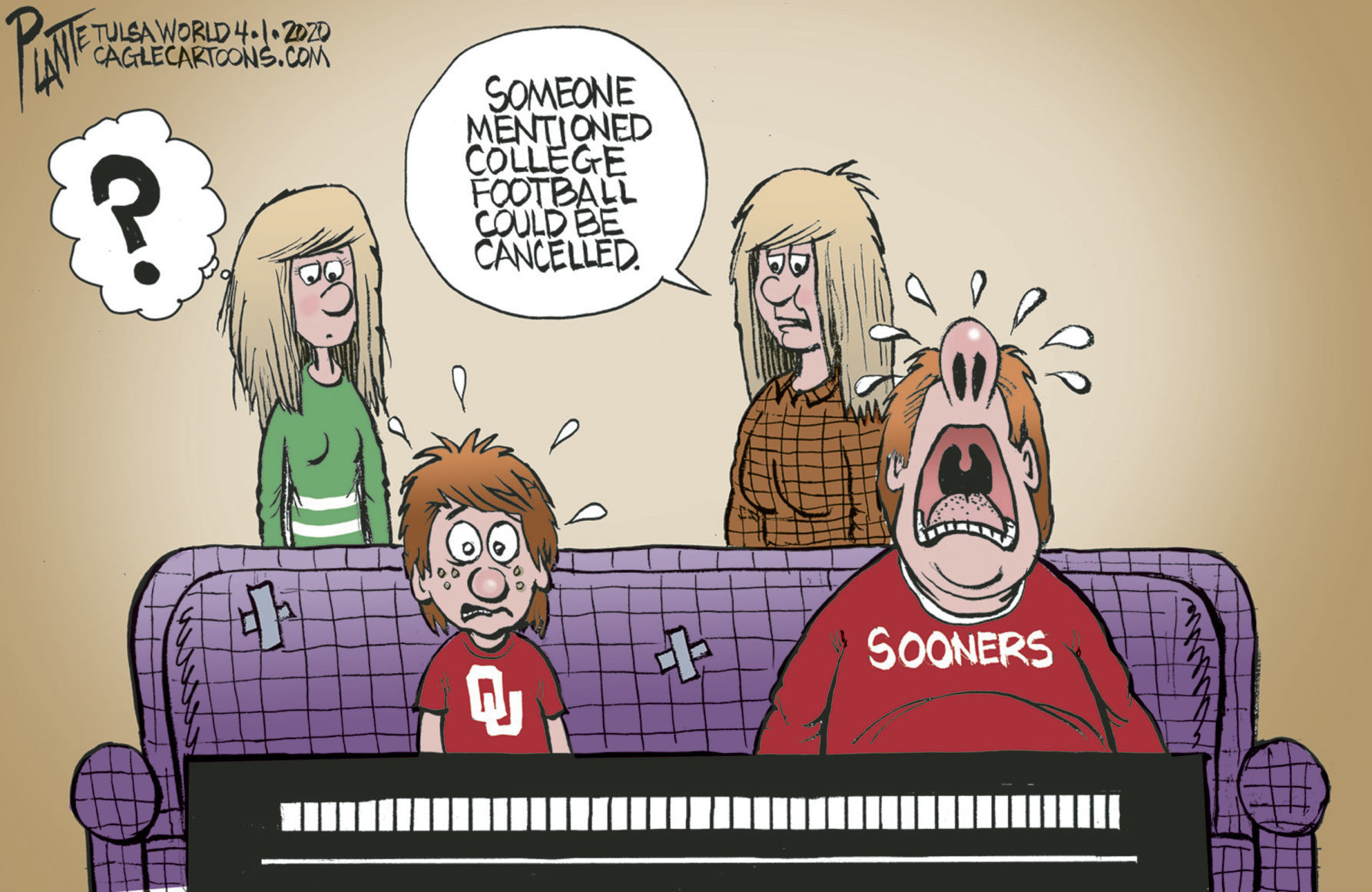 Bruce Plante Cartoon: College Football